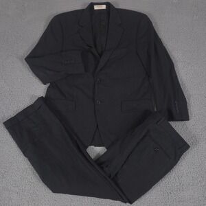 John W Nordstrom 2-Piece Suit Mens 42R Pants 34x29 Gray Slacks Blazer Trousers